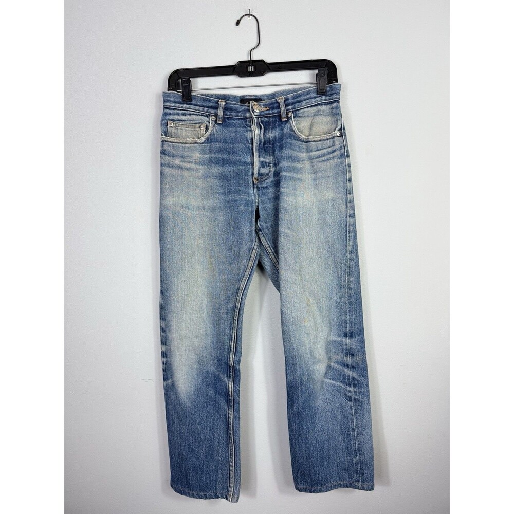 A.P.C. Japanese Selvedge Faded Denim Cropped Button Fly Jean 27